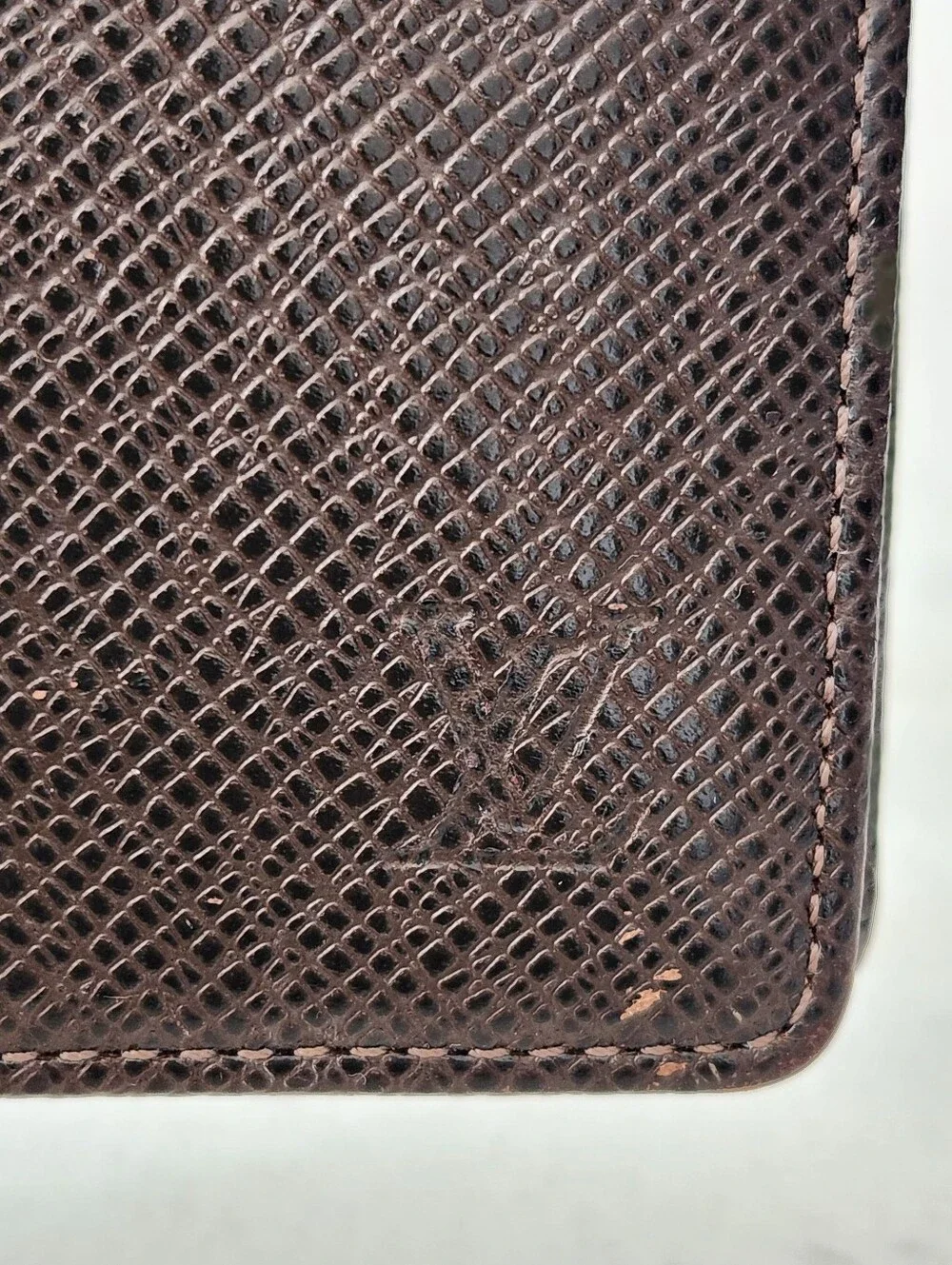 Louis Vuitton Taiga Small Agenda PM Cover Brown Leather